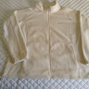 Columbia Full Zip Fleece Jacket Cream 3X